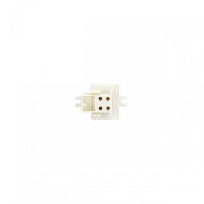 SpectrumLED GR10-Q 4-pin fatning til 412V i hvid plast, vist på neutral baggrund.