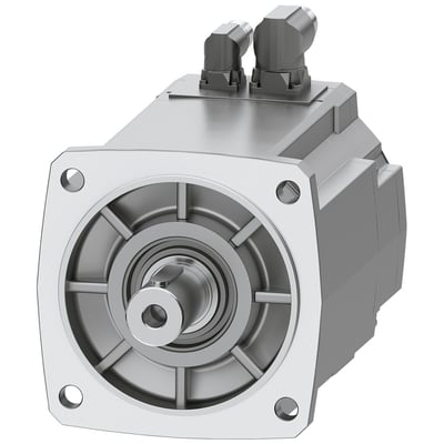 Siemens SIMOTICS S-1FK2 CT servomotor med 22 Nm moment og to vinklede DRIVE-CLiQ stik på toppen.