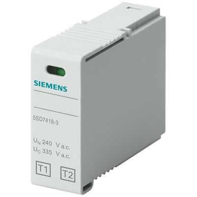 Siemens Plug-in modul 5SD7418-3 til overspændingsbeskyttelse med angivelse af UN 240 V a.c. og UC 335 V a.c.