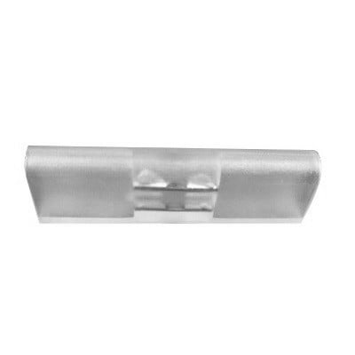 LEDlife samlerstik med to ben til 8x16 NeonFlex, vist vandret med den gennemsigtige tilslutning i midten.