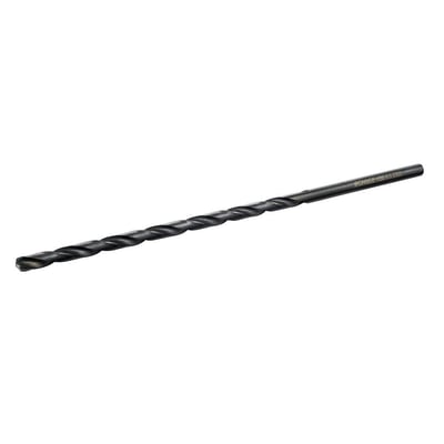 Ironside B521 ekstra langt HSS-spiralbor, 8,0 x 250 mm, set skråt med spiralnoter og cylindrisk skaft.