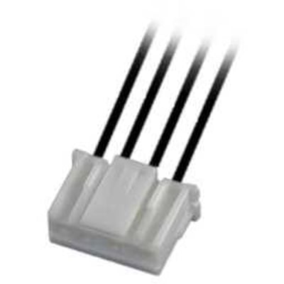 Schneider Electric Modicon analog input kabel, 1 meter, med hvidt stik og sorte ledninger på hvid baggrund.