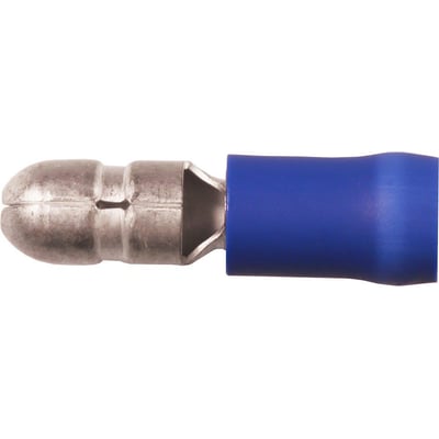 Elpress isoleret forlængerstik i blå PVC med en messing/kobber-terminal til 1,5-2,5mm² ledere.