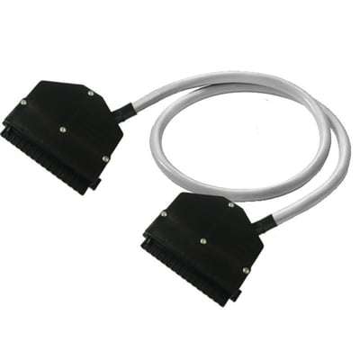 Weidmüller PLC-kabel til digitale signaler med 16 poler og 20 meters LiYCY-kabel, grå ledning og sorte stik.