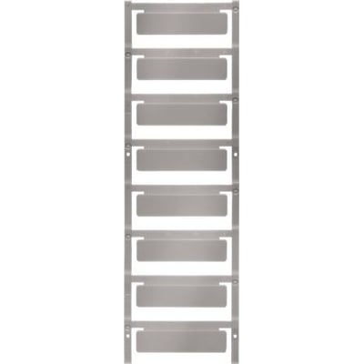 Weidmüller komponentmærke CC 15/60 K MC i sølv, 15x60mm PA materiale, leveres på en strimmel uden print.