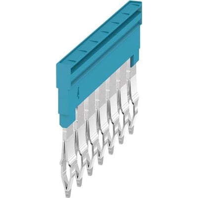 Weidmüller Laske ZQV 4N/7 BL fjederterminal i blå farve med stikbare fjederterminaler.