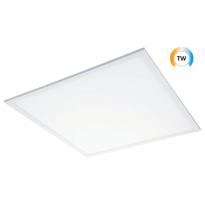 SG Armaturen Sense Pro LED-panel i hvid med smal ramme, 600x600 mm, 4000K, CRI 90, med TW-logo i øverste højre hjørne.