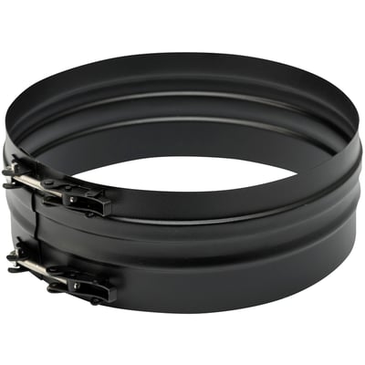 Sort metalforstærkning til Metalbestos Wood skorsten med udvendig diameter på 250mm og indvendig på 150mm.