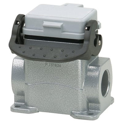 Procon multistik sokkelhus B6 i pulverlakeret aluminium med gråt låg og M20 forskruning.