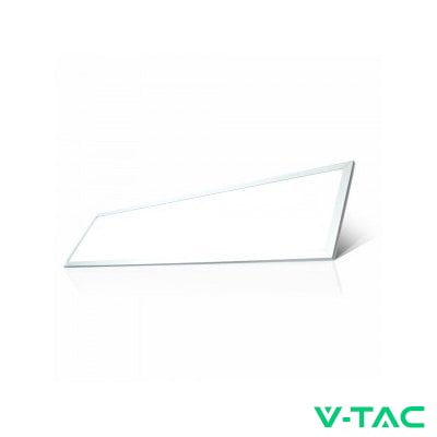 V-TAC LED-panel 120x30 cm med hvid kant, 4000K neutral hvidt lys og 3480 lumen.
