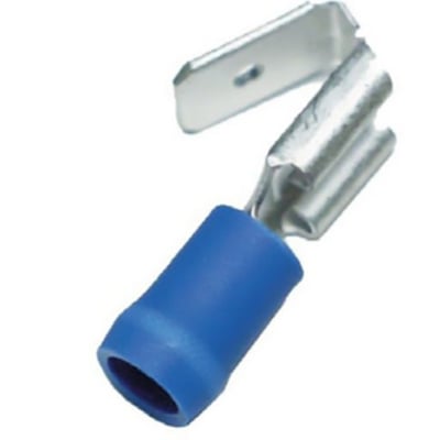 Elpress blå isoleret spademuffe med afgrening til 1,5-2,5mm² ledere og 6,3x0,8mm spadestik.