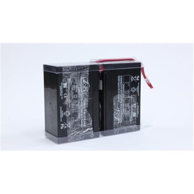 Eaton Easy Battery+ EB007SP batteripakke med to sorte batterier og røde ledninger, 24 V, 2 x 12 V / 9 Ah.