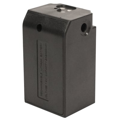 Sort genopladeligt lithiumbatteri til GEO6X med 7.4V spænding og 2000mAh kapacitet.