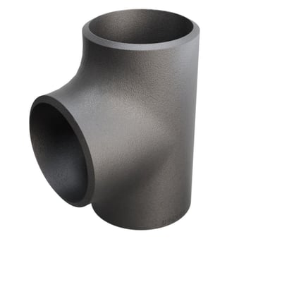 Tee-stykke i stål, P235GH, 114,3 x 6,3 mm, med certificeringer EN 10253-2 og EN 10204 3.1.