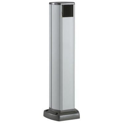 Schneider Electric OL45 stander i anodiseret aluminium, 430 mm høj, med en mørkegrå fod til gulvmontering.