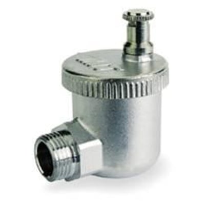 IMT luftudlader til VVS-systemer, med 1/2" nippel og 2,5 bar tryk. Fremstillet af forniklet messing med detaljer i rustfrit stål.