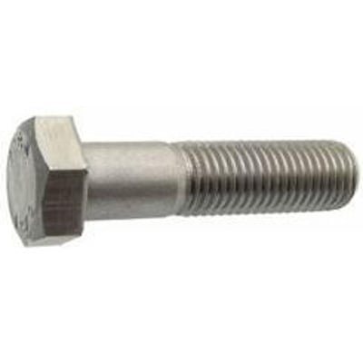 M6x25 ISO 4014 A2 bolt i rustfrit stål med Gleitmo 615 voksbehandling på hvid baggrund.