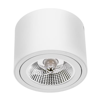 SpectrumLED Chloe AR111 er en rund, hvid loftslampe med reflektor og justerbar lyskilde.