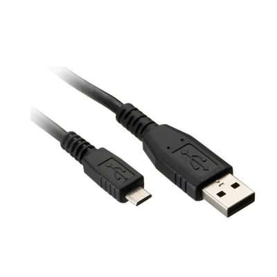 Schneider Electric programmeringskabel med USB A til Mini-B-stik, 3 meter langt og udført i sort plastik.