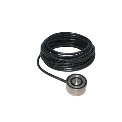 Heatcom ETOG-55 ground sensor/temperaturføler med sort kabel rullet sammen i en cirkel.