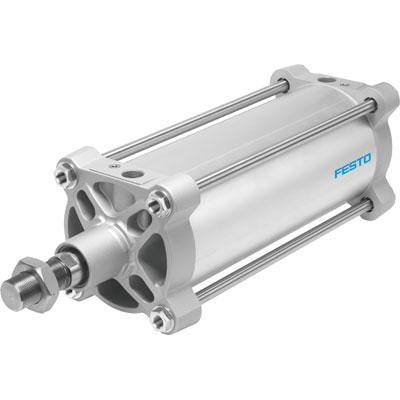Festo normcylinder DSBG-160-100-PPVA-N3 med 160mm stempel og 100mm slaglængde, vist fra siden med Festo logo.