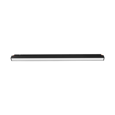 V-TAC VT-3620 LED skinnespot i sort aluminium med hvid lyskilde, monteret på en lysskinne.