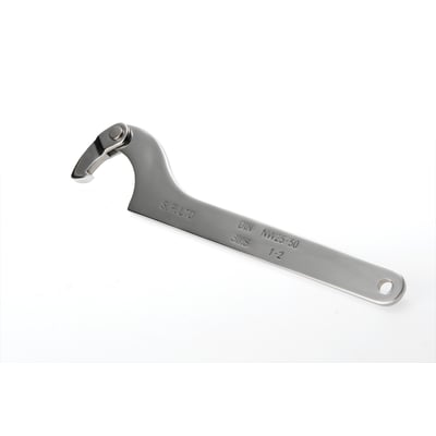 S.F. LTD hagenøgle i rustfrit stål til omløbere 51-101,6 mm med led og graverede specifikationer.