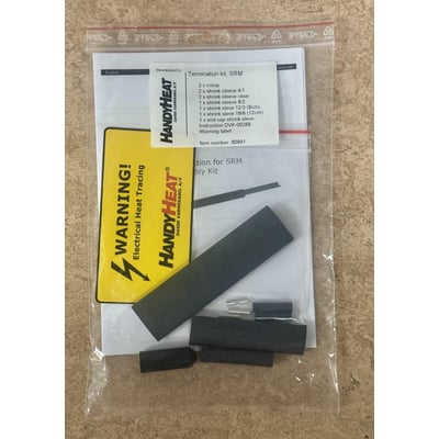 Jevi til- og afslutningssæt til DVI/DVU i klar plastemballage med instruktioner og komponenter.