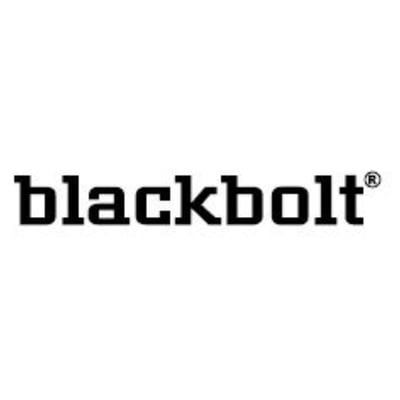 Blackbolt logo i sort tekst med registreret varemærkesymbol på hvid baggrund.