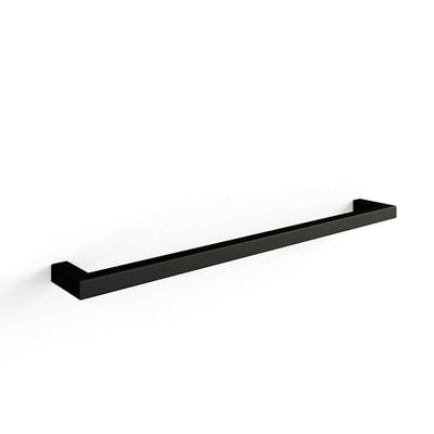 Metallbude Vana håndklædestang i sort metal, 1050 mm bred, med et firkantet og minimalistisk design.