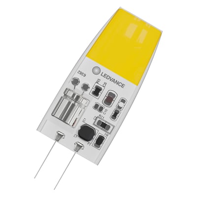 Ledvance LED pin micro-lyskilde med G4-sokkel, to tynde stifter og en kompakt, klar pæredel.