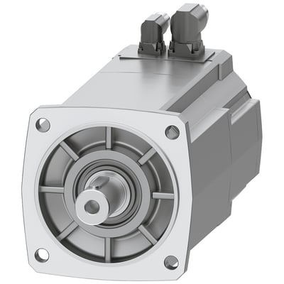Siemens SIMOTICS S-1FK2 CT servomotor med 27 Nm moment og IP64 beskyttelse, vist på hvid baggrund.