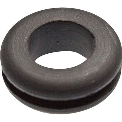 Svart gjennomføringstute i polychloropren-gummi, 9,0/11,0/16,0/2,0 mm, isolerer og beskytter kabler i hull.