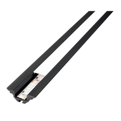 SG Armaturen StripLine hjørneprofil i sort aluminium med integreret LED-strip, 1.8 meter lang.