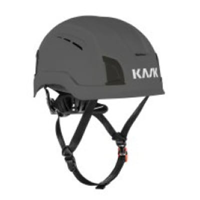 Kask Zenith X Max Air sikkerhedshjelm i antracit set skråt fra siden med ventilationsåbninger og sort hagerem.