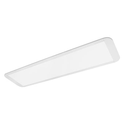 Ledvance Panel 1200 op-/nedlys isoleret på hvid baggrund, viser den slanke hvide aluminiumsramme.