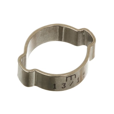 MichLar rustfri 2-øret øreklemme til 13-15 mm slanger og rør.