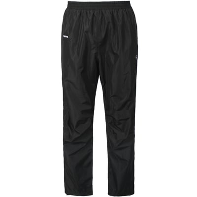 Sorte Lyngsøe Rainwear-regnbukser i størrelse 2XL med elastisk talje, vist forfra.