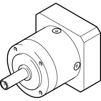 Festo gearkasse EMGA-60-P-G3-SAS-70 med 60mm flange, 70mm motorflange og 3:1 gearudveksling.