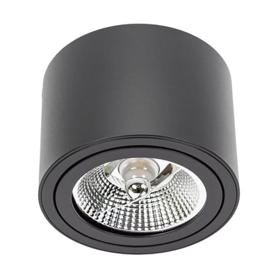 SpectrumLED Chloe justerbar loftlampe i mørkegråt aluminium med rund reflektor til AR111-lyskilde.