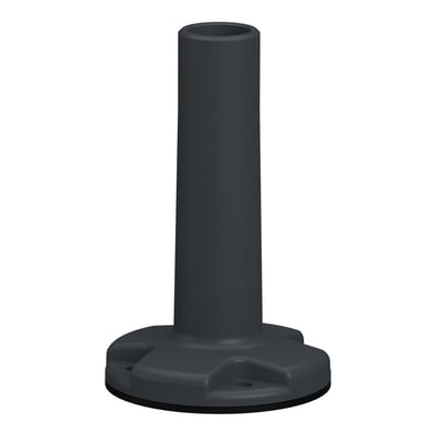 Schneider Electric XVZ02 montagefod i mørkegrå plast med Ø25 mm rør og 100 mm længde.