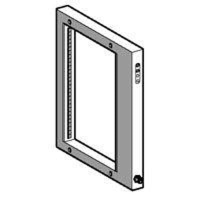 Schneider Electric rammefotocelle 200x120 mm, en grå sensorramme med synlige skruehuller og indikatorlamper på siden.