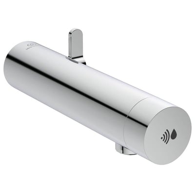 Sidebillede af Ideal Standard Sensorflow armatur i krom, viser tudfremspring på 170mm og sensorområde.