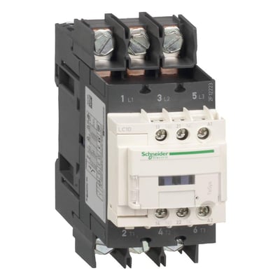 Schneider Electric TeSys D kontaktor, 40A, 3-polet med 1NO og 1NC hjælpekontakt, 110V AC betjeningsspænding.