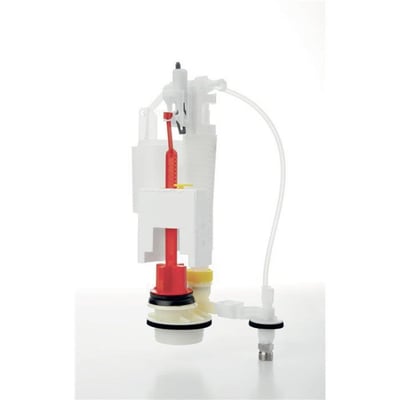 Ifö skyllearmatur til børnetoilet, vist tættere på med fokus på den nedre del af armaturet og tilslutningen.