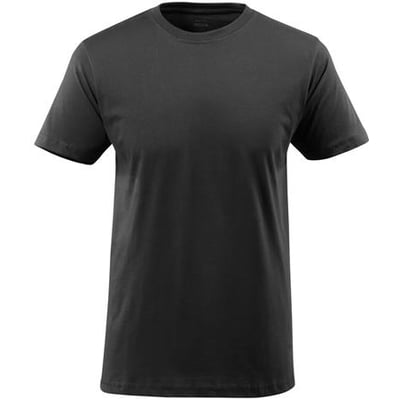 Mascot T-shirt Calais i sort, størrelse 6XL, lavet af 100% bomuld med rund hals og ribkant.