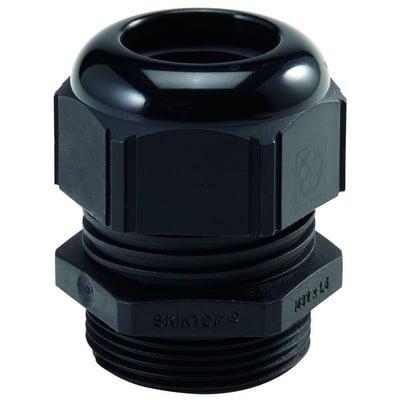 Sort Lapp Skintop ST-M M25 forskruning af PA6 med neoprenpakning og 9-17 mm klemområde.
