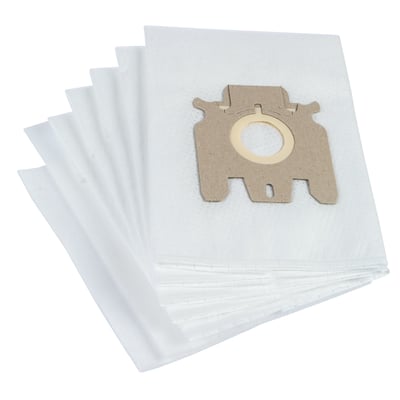 Pakke med 3 stk. Nordic Quality MMI 2132 støvsugerposer i hvidt mikrofibermateriale med papholder.