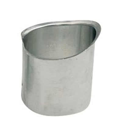 VM zink tudstykke, 87mm i diameter, 1/4-rund form med børdlet overflade, fremstillet af zink.