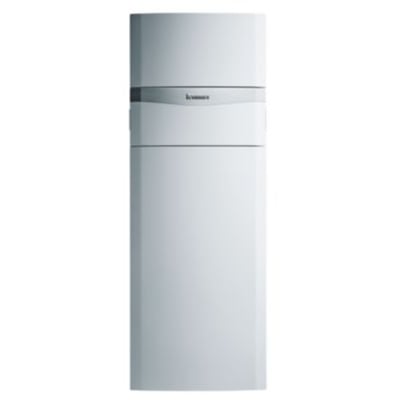 Vaillant ecoCOMPACT VCC 206/4-5 kondenserende gaskedel, isoleret hvid enhed mod lys baggrund.